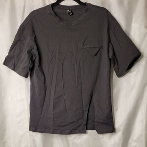 DAZY cut out t-shirt, crewneck, graphite color